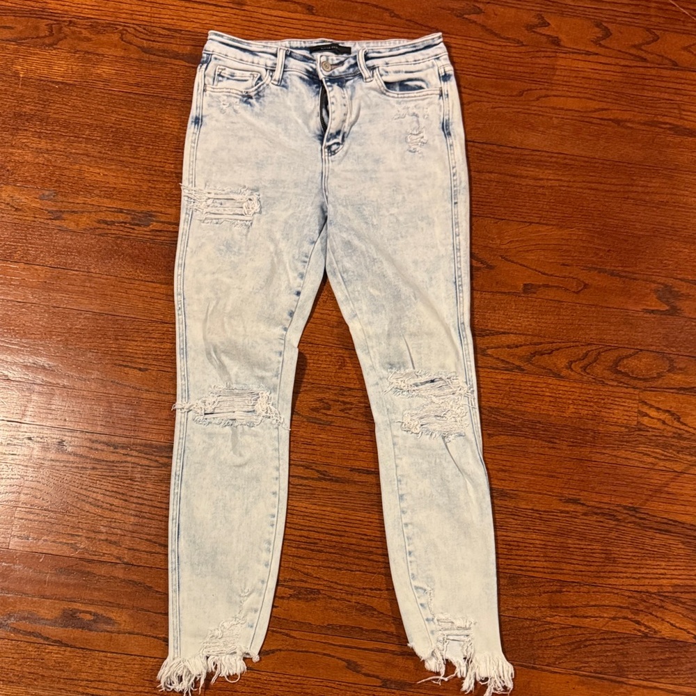 acid wash ankle skinny